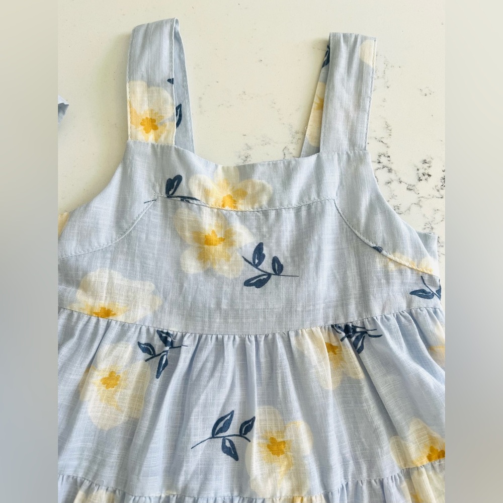 NWOT Joie Blue Floral Dress with Matching Headband Size 3T - Picture 2 of 9